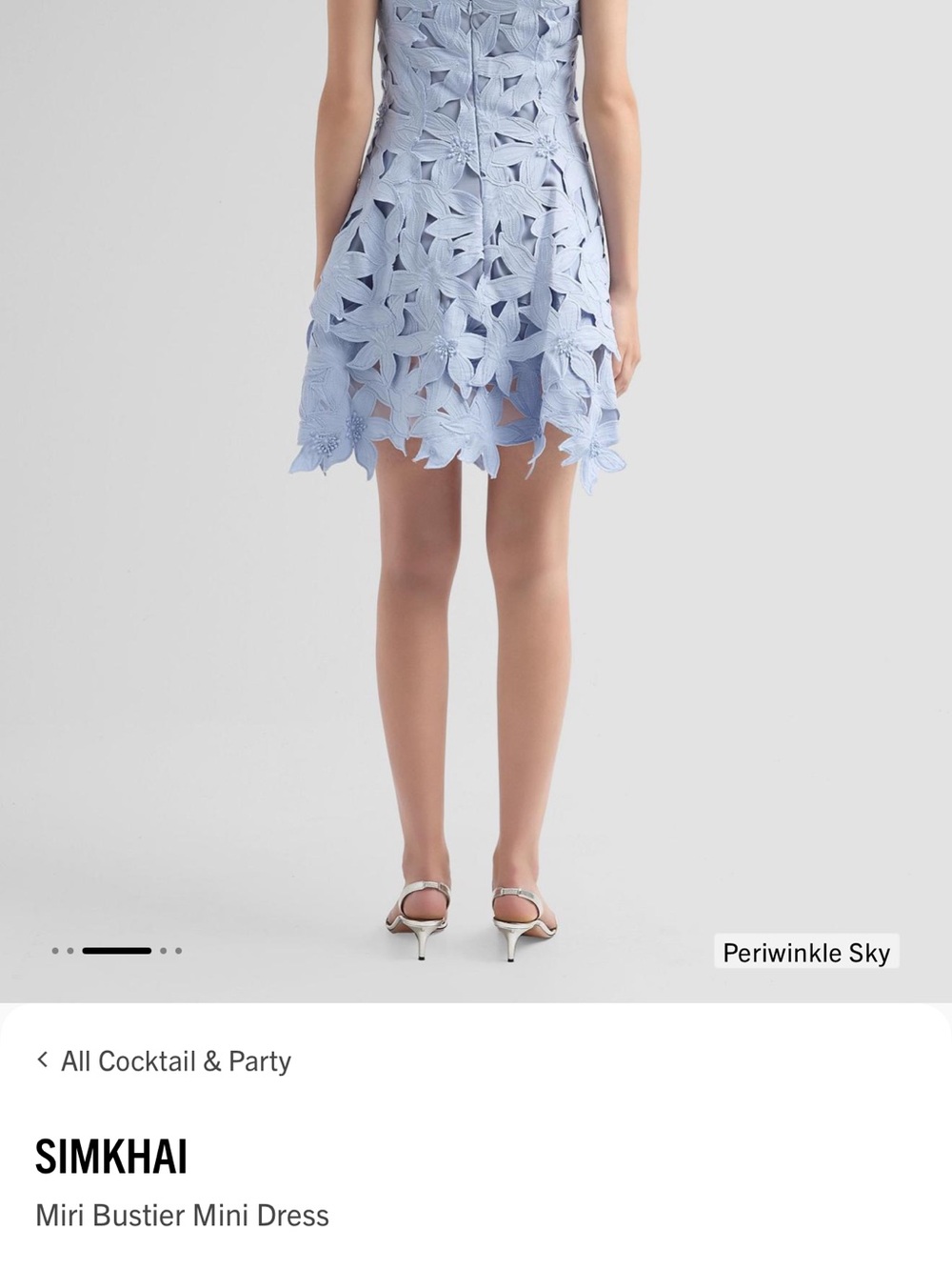 SIMKHAI Periwinkle Sky Miri Bustier Mini Dress